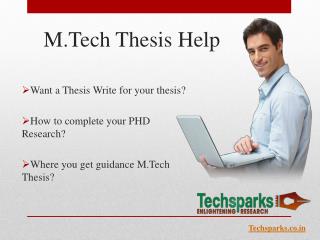 M.Tech Thesis Help Online