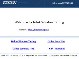 Dallas residential window tinting