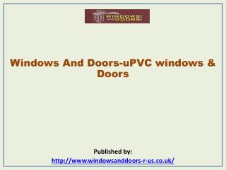 Windows And Doors-uPVC windows & Doors