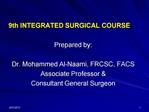 9th INTEGRATED SURGICAL COURSE