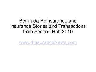 bermuda insurance news (reinsurance trends)