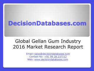Gellan Gum Industry 2016 : Global Market Outlook