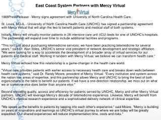 East Coast System Partners with Mercy Virtual