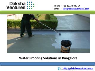 Water Proofing Solution in Bangalore