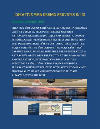 Creative Web Design Services In UK
