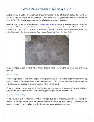 What Makes Amtico Flooring Special?