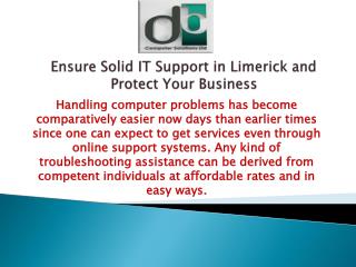 Ensure Solid IT Support in Limerick and Protect Your Business