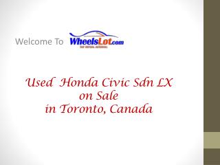 2013 Honda Civic Sdn LX on Sale in Toronto