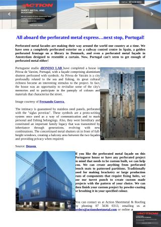 All aboard the perforated metal express…next stop, Portugal!