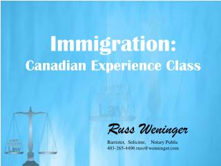 Canadian Experience Class in Calgary Immigration