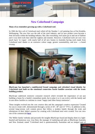New Colorbond Campaign