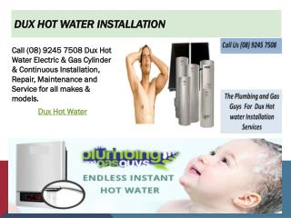 Dux Hot water Installation