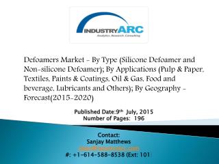 Defoamers Market By Type & Application 2020 | IndustryARC