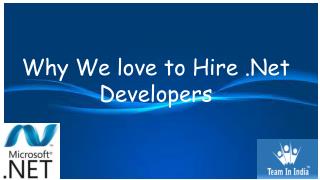 Why we Love to Hire .NET Developers