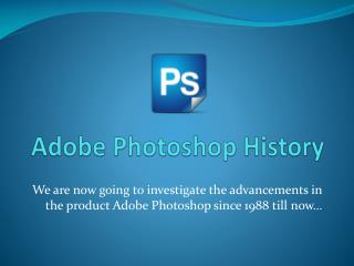 Adobe Photoshop History