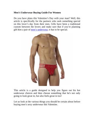 Men’s Underwear Buying Guide For Women