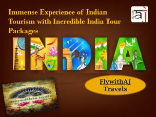Immense Experience of Indian Tourism with Incredible India Tour Packages