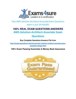 AWS Architect Solution Associate Practice Questions