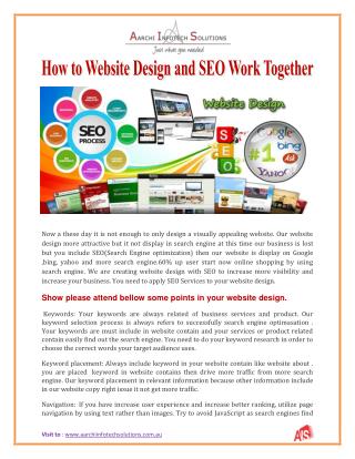 How to website design and seo work together