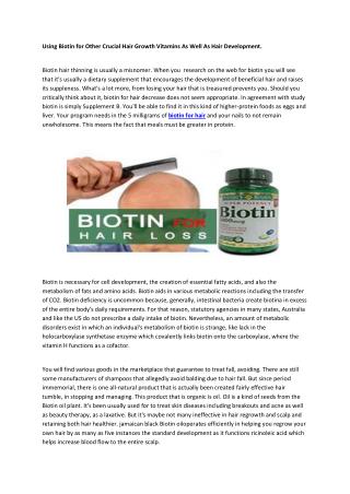Biotin for hair