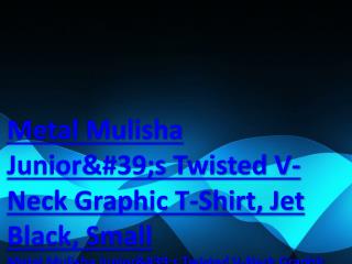 Metal Mulisha Junior&#39;s Twisted V-Neck Graphic T-Shirt, Jet Black, Small
