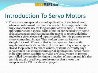 Servo Motor India - Robomart