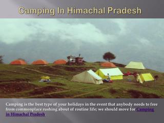 Camping in Himachal Pradesh
