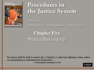 Chapter Five Pretrial Proceedings