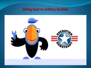 Giving back to military families