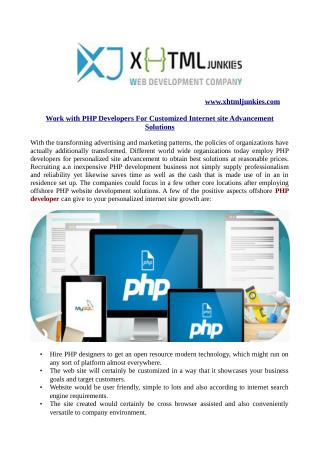 Work with PHP Developers For Customized Internet site Advancement Solutions