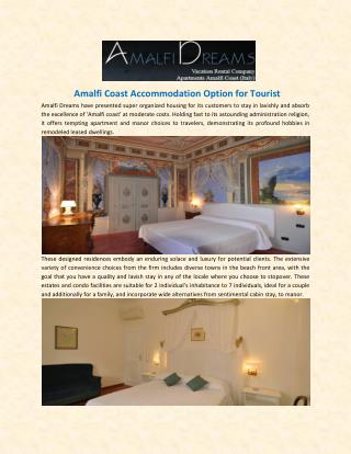 Amalfi Coast Accommodation Option for Tourist