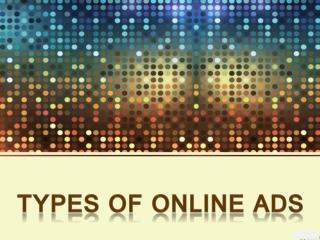 Types of online Ads