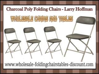 Charcoal Poly Folding Chairs - Larry Hoffman