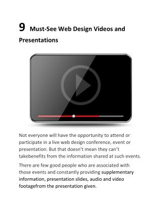 9 Must-See Web Design Videos and Presentations