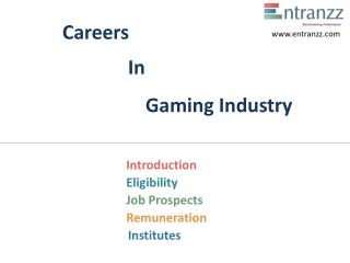 Careers In Gaming Industry