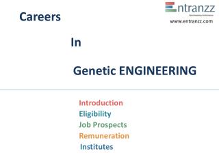 Careers In Genetic ENGINEERING