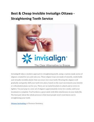 Best & Cheap Invisible Invisalign Ottawa - Straightening Teeth Service