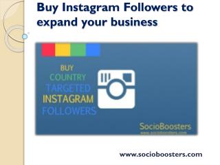 Buy Instagram Followers to expand your business