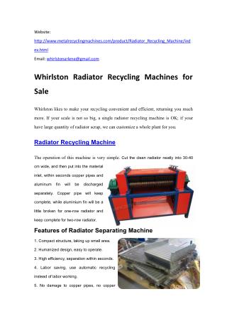 Whirlston Radiator Recycling Machines.pdf