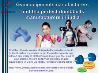 find the perfect dumbbells manufacturers in india