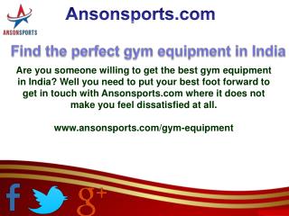 Find the perfect gym equipment in India