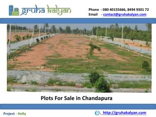 Plots For Sale in Chandapura