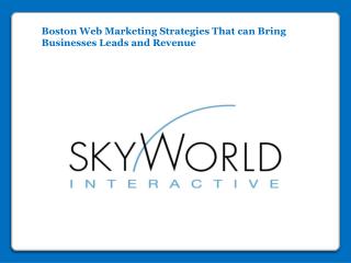 Boston Web Marketing Strategies