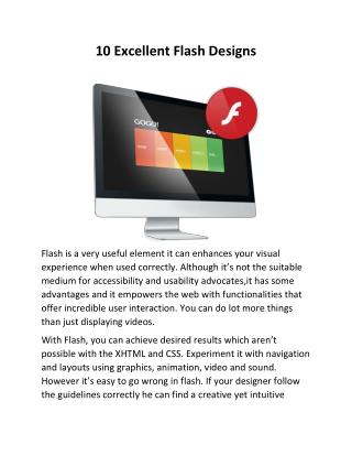 10 Excellent Flash Designs | Web Development Toronto