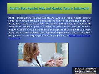 Get the Best Hearing Aids and Hearing Tests in Letchworth