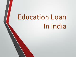 Education Loan in India