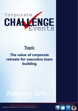 The value of corporate retreats for executive team building