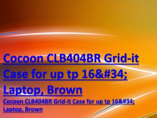 Cocoon CLB404BR Grid-it Case for up tp 16&#34; Laptop, Brown