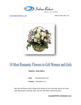 10 Most Romantic Flowers to Gift Women and Girls