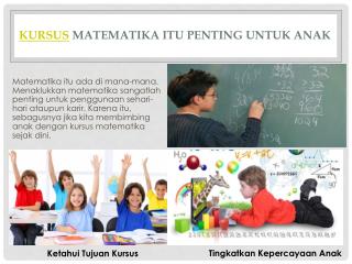 Kursus Matematika itu Penting untuk Anak